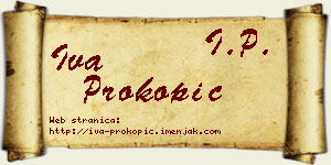 Iva Prokopić vizit kartica